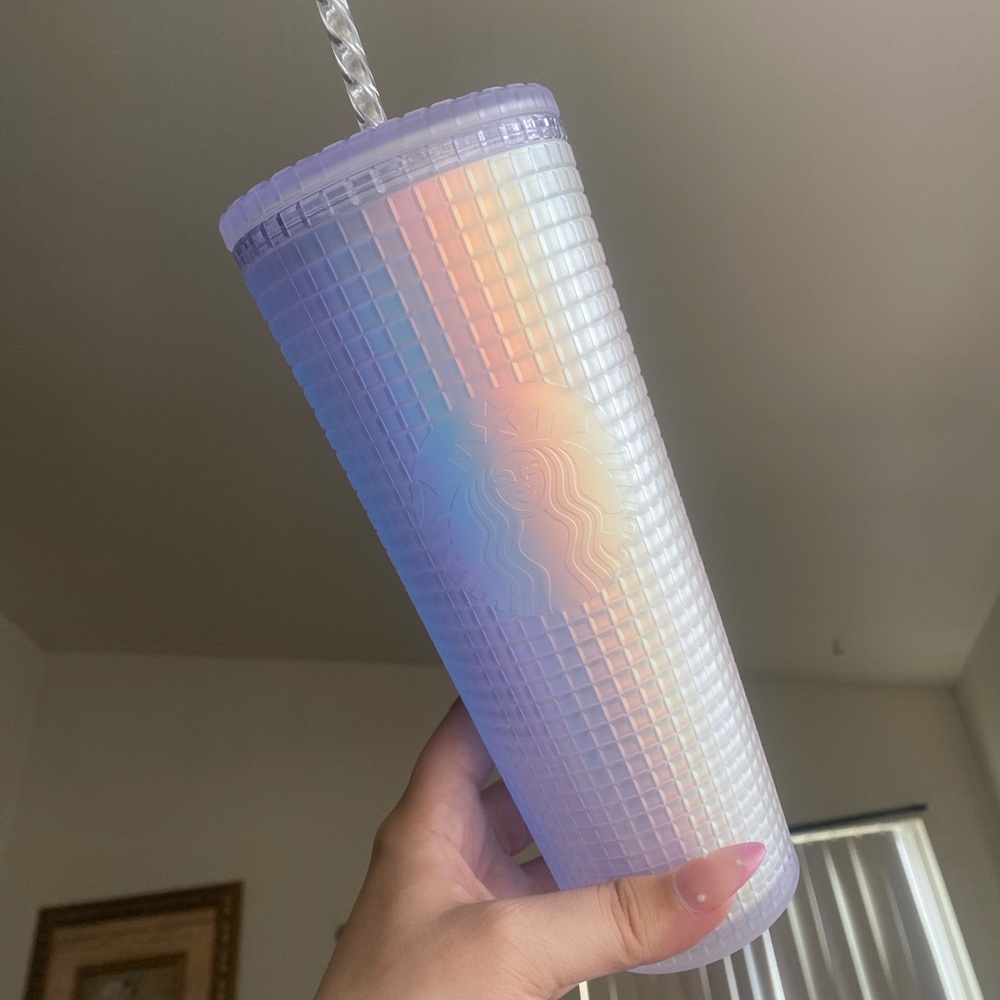 ✨NWT✨ Iridescent Grid Studded Starbucks Tumbler